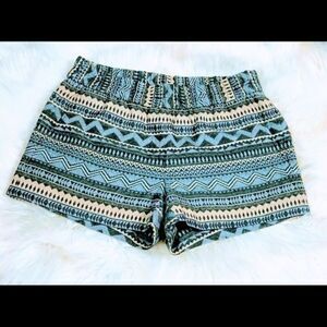 J Crew Blue and Grey Patterned Shorts size 2